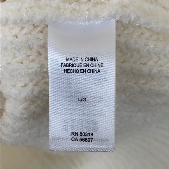 SOLD NWT LUCKY BRAND Chenille Sweater in Cream - Picture 4 of 5